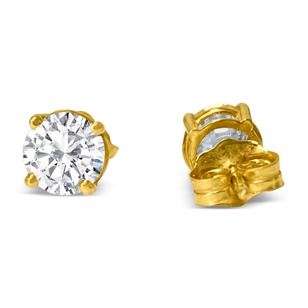 5mm VVS Diamond Studs in 14k Gold Unisex - Prince The Jeweler 5mm-vvs-diamond-studs-in-14k-gold-unisex, Earrings